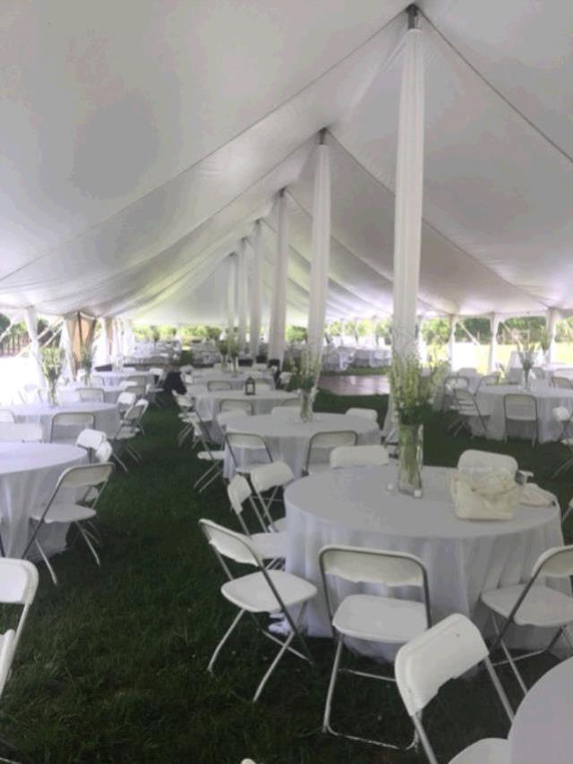 Rental store for 22  WHITE CENTER POLE COVERS in Lexington KY